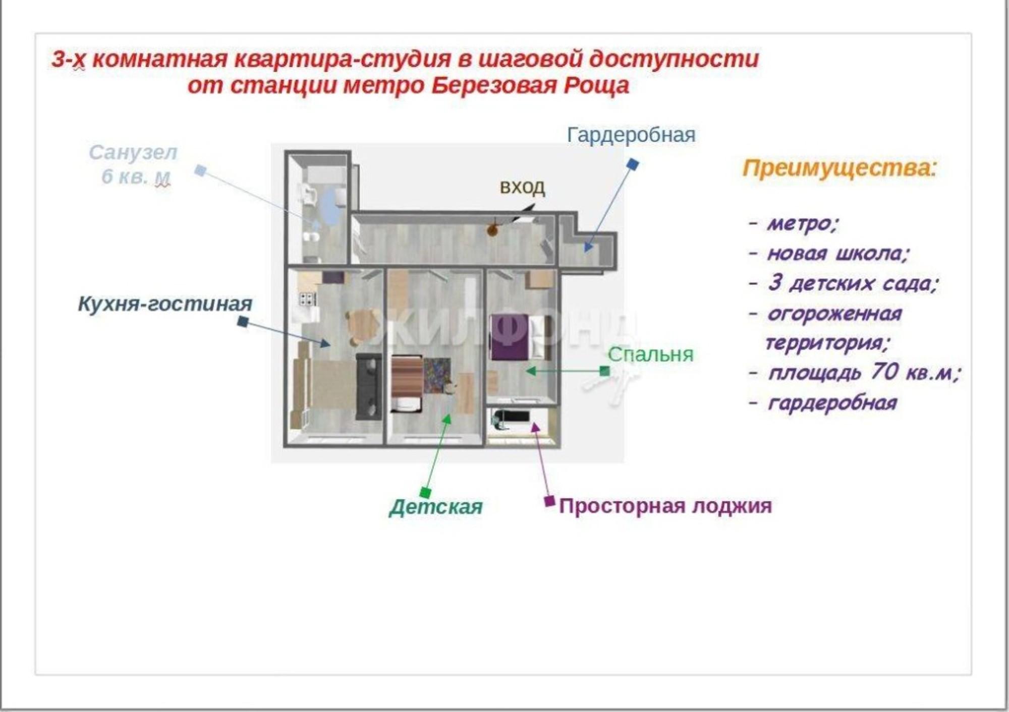 Купить квартиру за 11 000 000 рублей на Гоголя, 209
