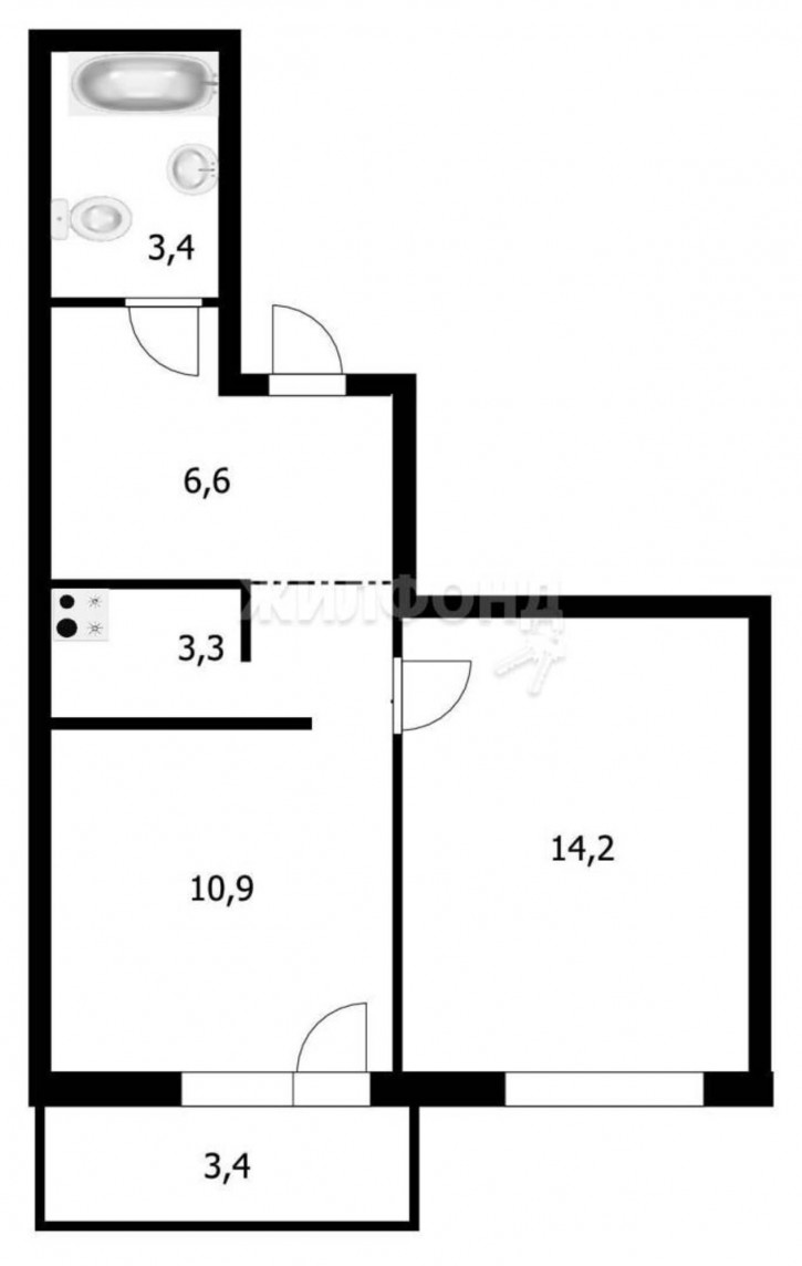 2-комн квартира Коминтерна, 124