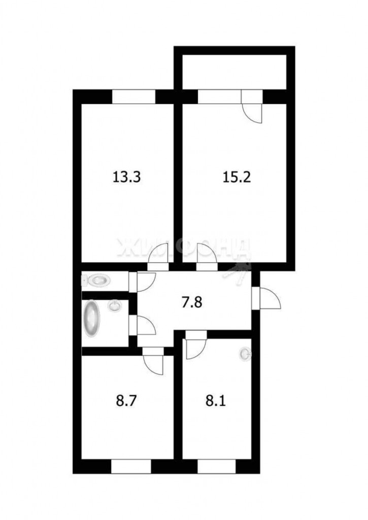 3-комн квартира Дзержинского улица, д.24