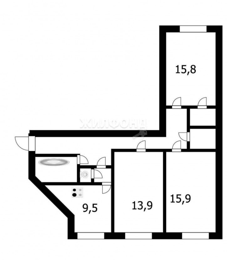3-комн квартира Пархоменко улица, д.4