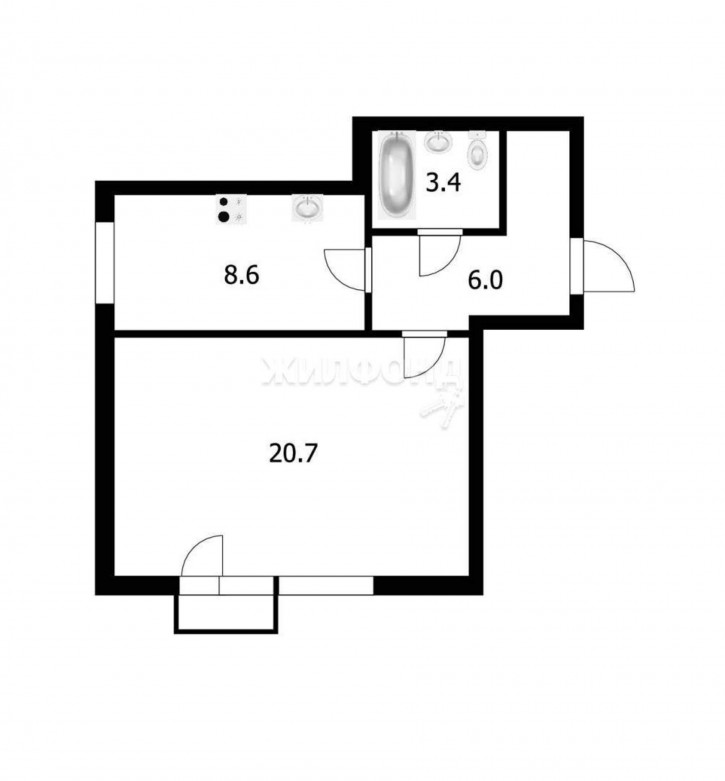 1-комн квартира Большая улица, д.636