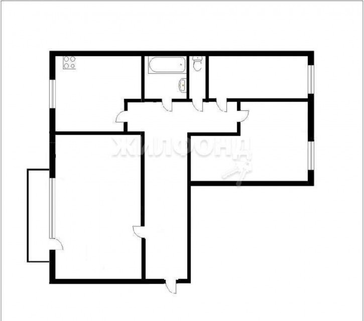 3-комн квартира Калинина улица, д.60