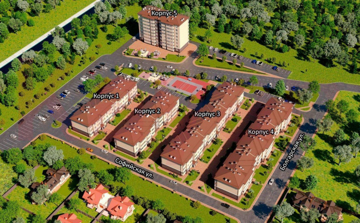 1-комн квартира в новом доме ул Софийская