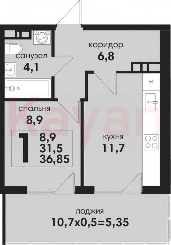 1-комн квартира в новом доме Елизаветинское шоссе