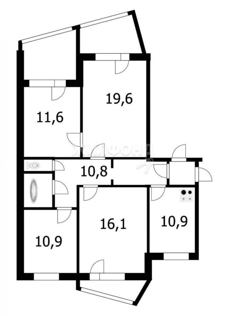 4-комн квартира Солнечногорская улица, д.1