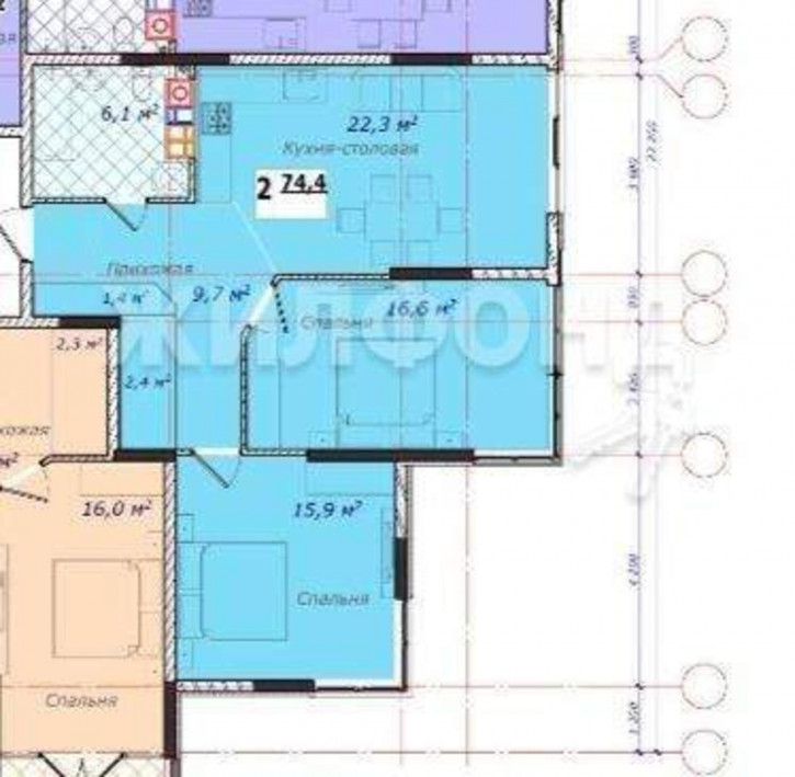 2-комн квартира Верхняя улица, д.4к4