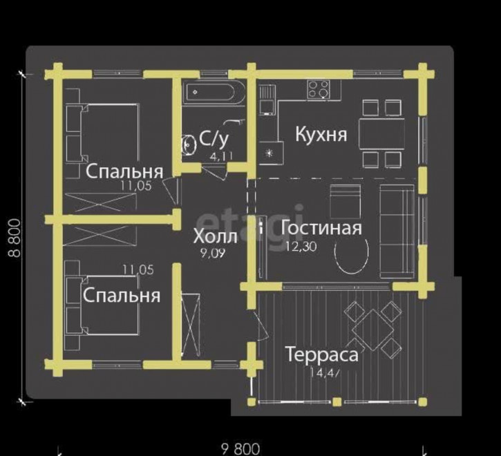 Коттедж/дом Центральная улица