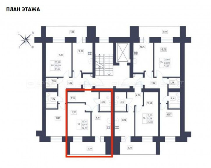 1-комн квартира ул. Сосновая, дом 2
