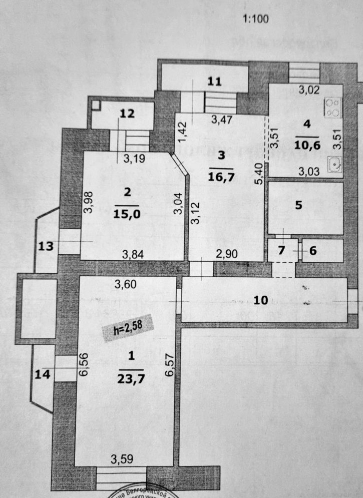 3-комн квартира Победы ул, 49