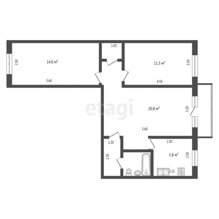 3-комн квартира Парфенова, 36