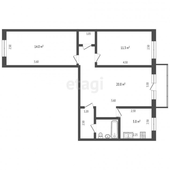 3-комн квартира Парфенова, 36