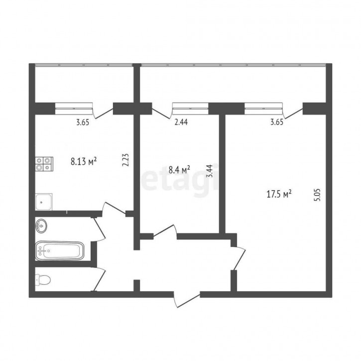 2-комн квартира Ямская, 98а
