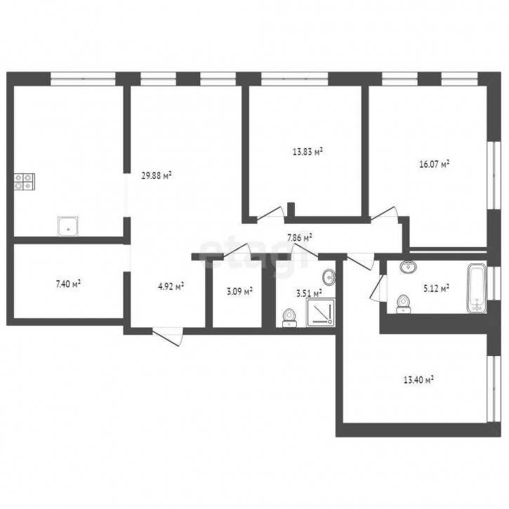 3-комн квартира Николая Машарова, 4
