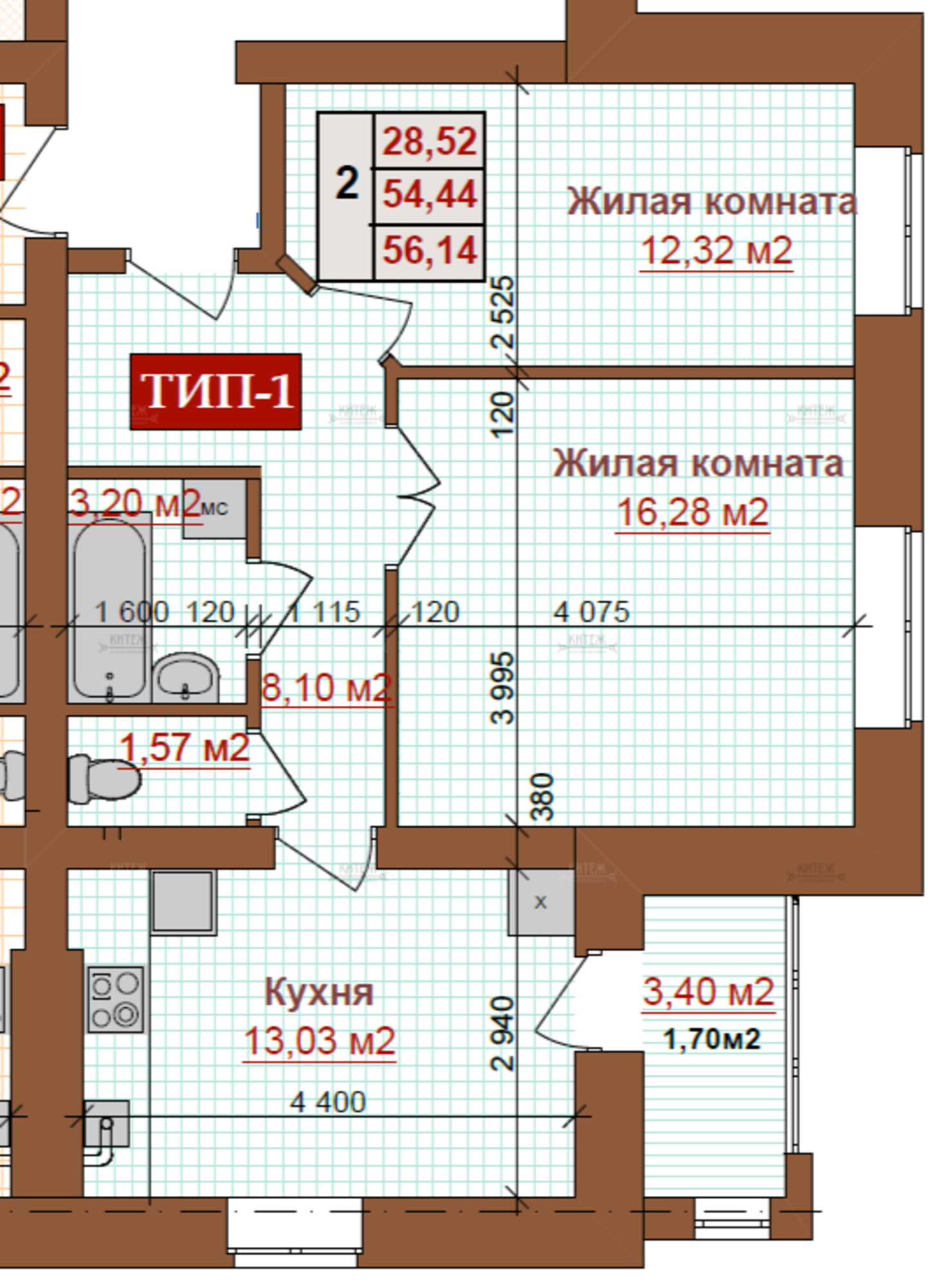 Купить квартиру за 7 172 560 рублей на Заречная улица,113