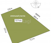 земля 32.9 сот Зеленая,