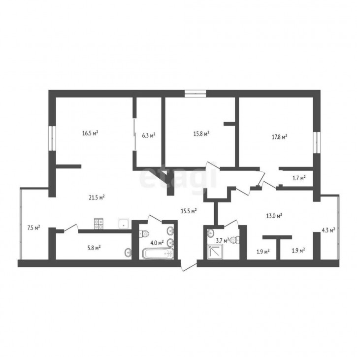 4-комн квартира Тимофея Чаркова, 79/1