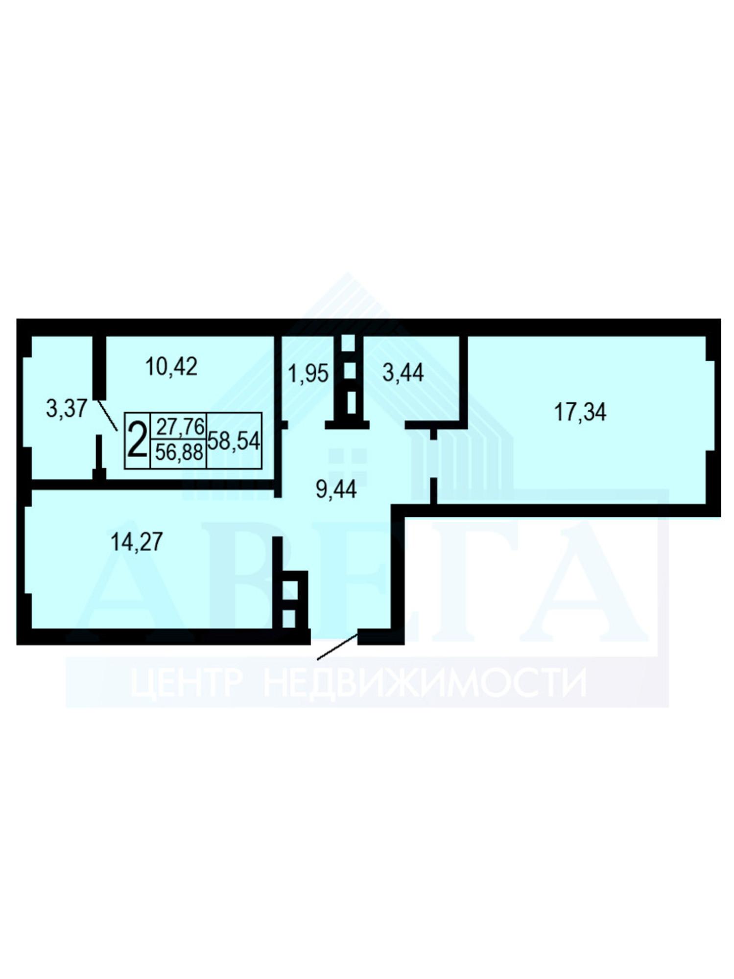 Купить квартиру за 5 795 460 рублей на Просторная улица, 21
