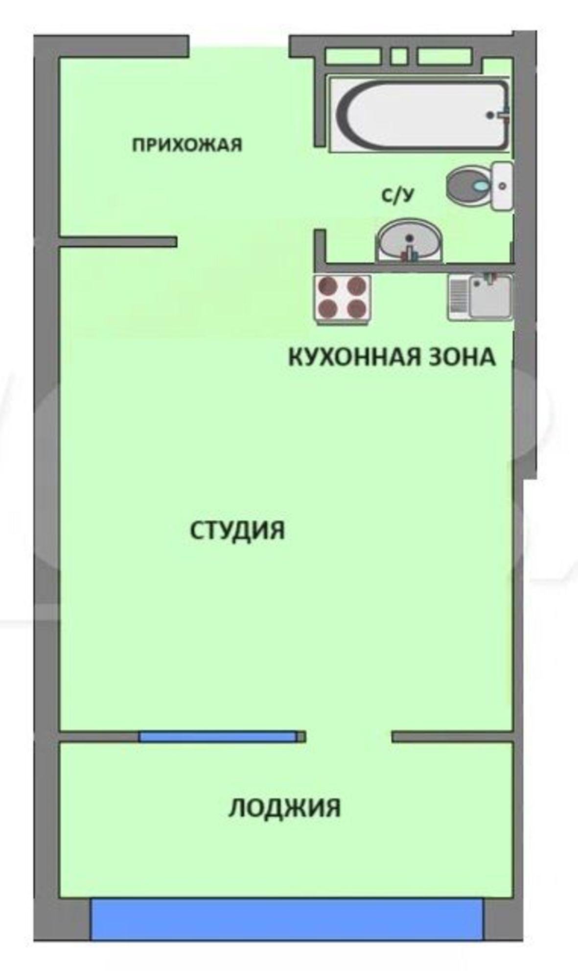 Сдать студию за 20 000 рублей на Видный мкр, 1