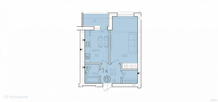 1-комн квартира Максима Горького ул, 14