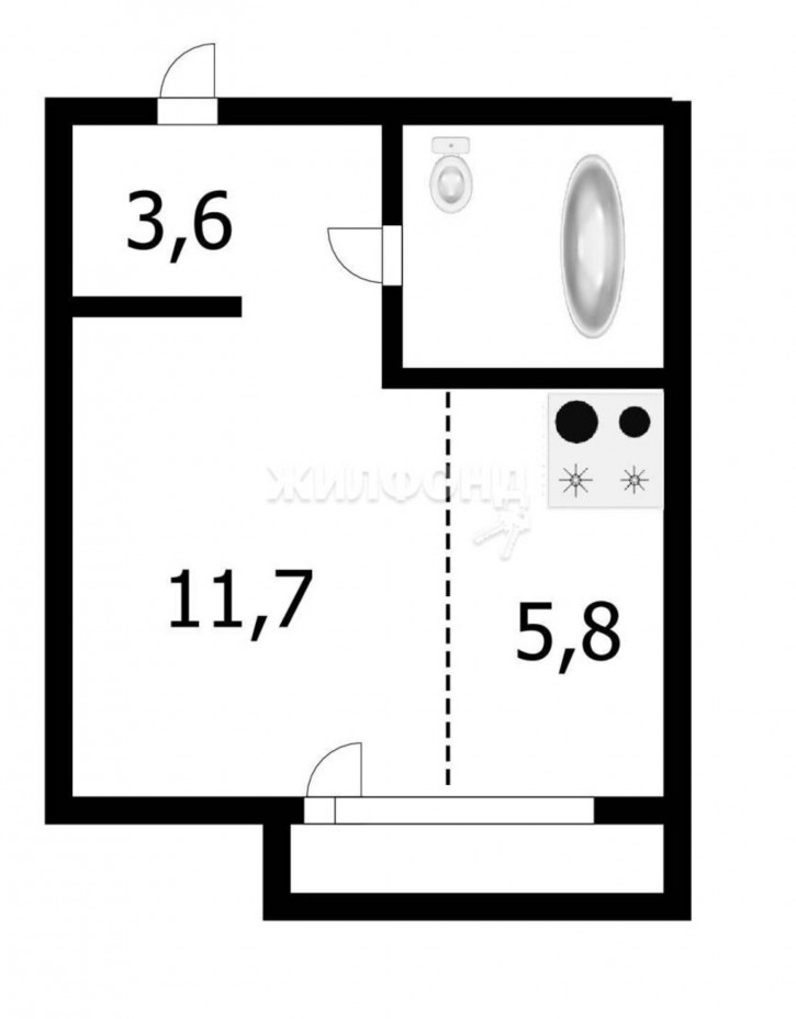 1-комн квартира Василия Клевцова, 3