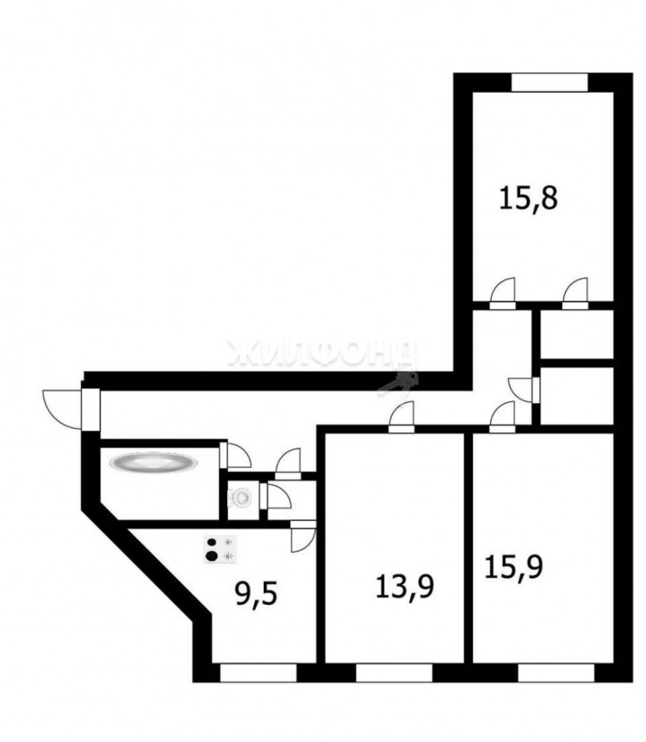 3-комн квартира Пархоменко, 4