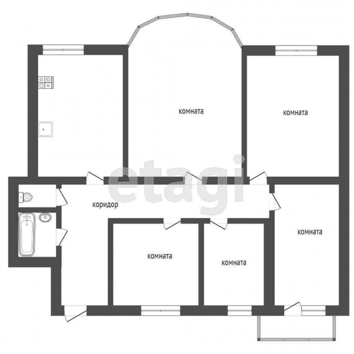 5-комн квартира Герцена, 55