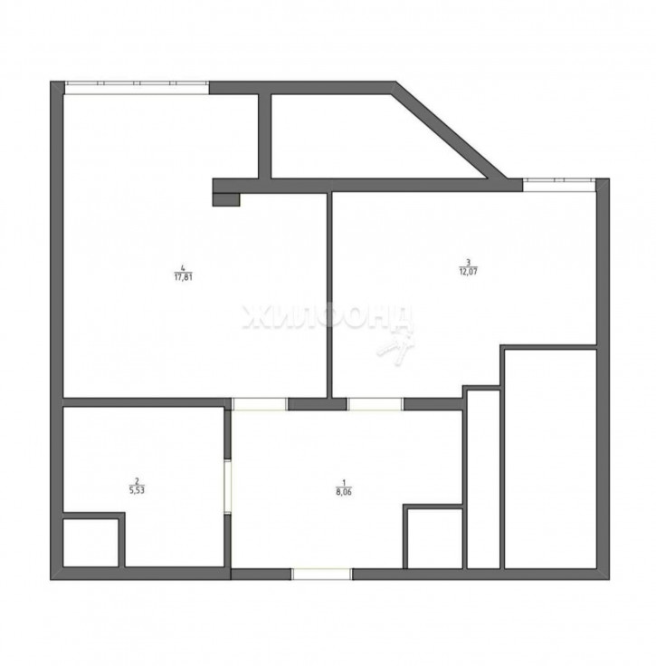 1-комн квартира Крымская улица, д.19к5