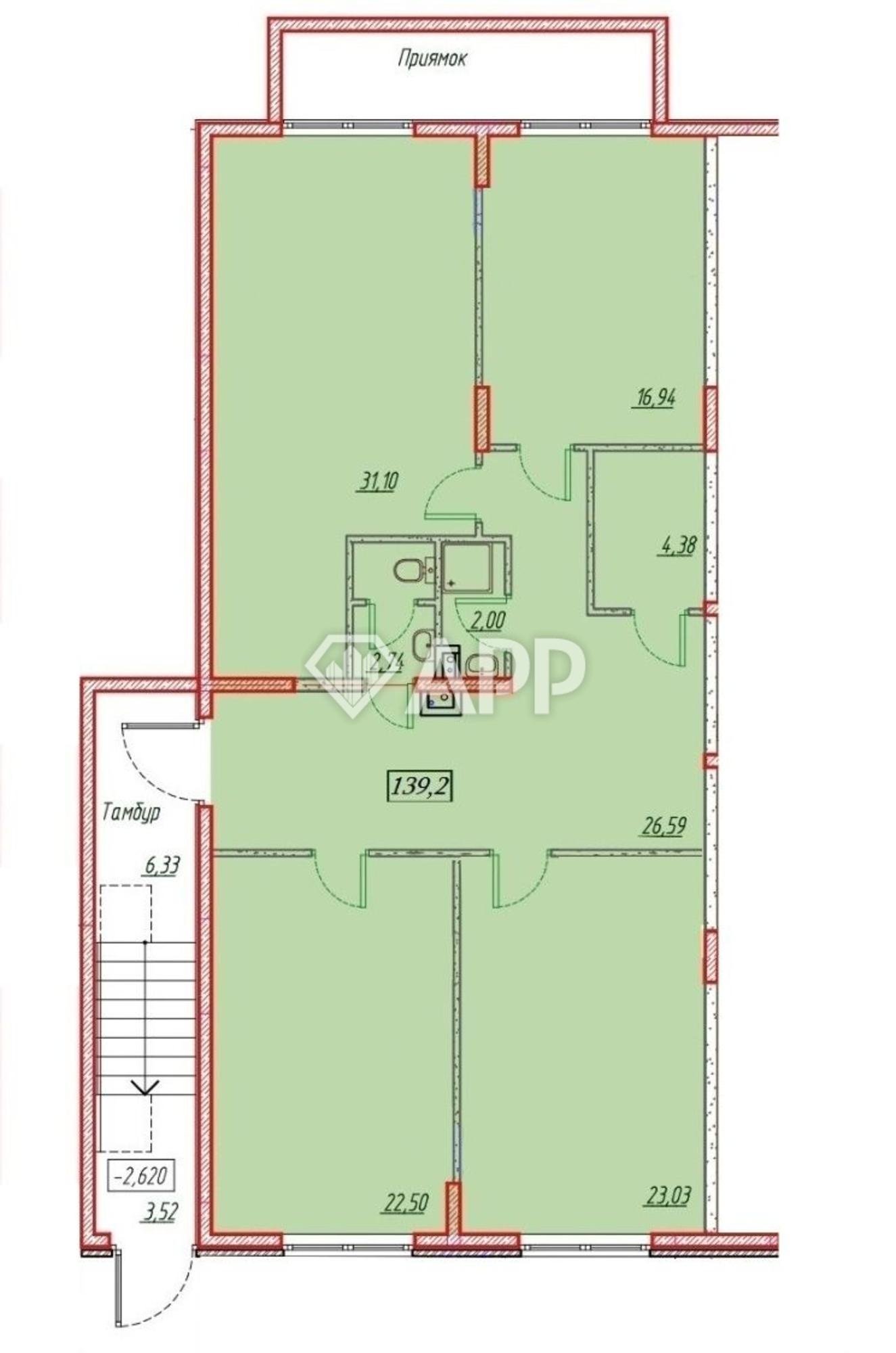 Купить торговое помещение за 27 840 000 рублей на пр-кт Ленина, 50