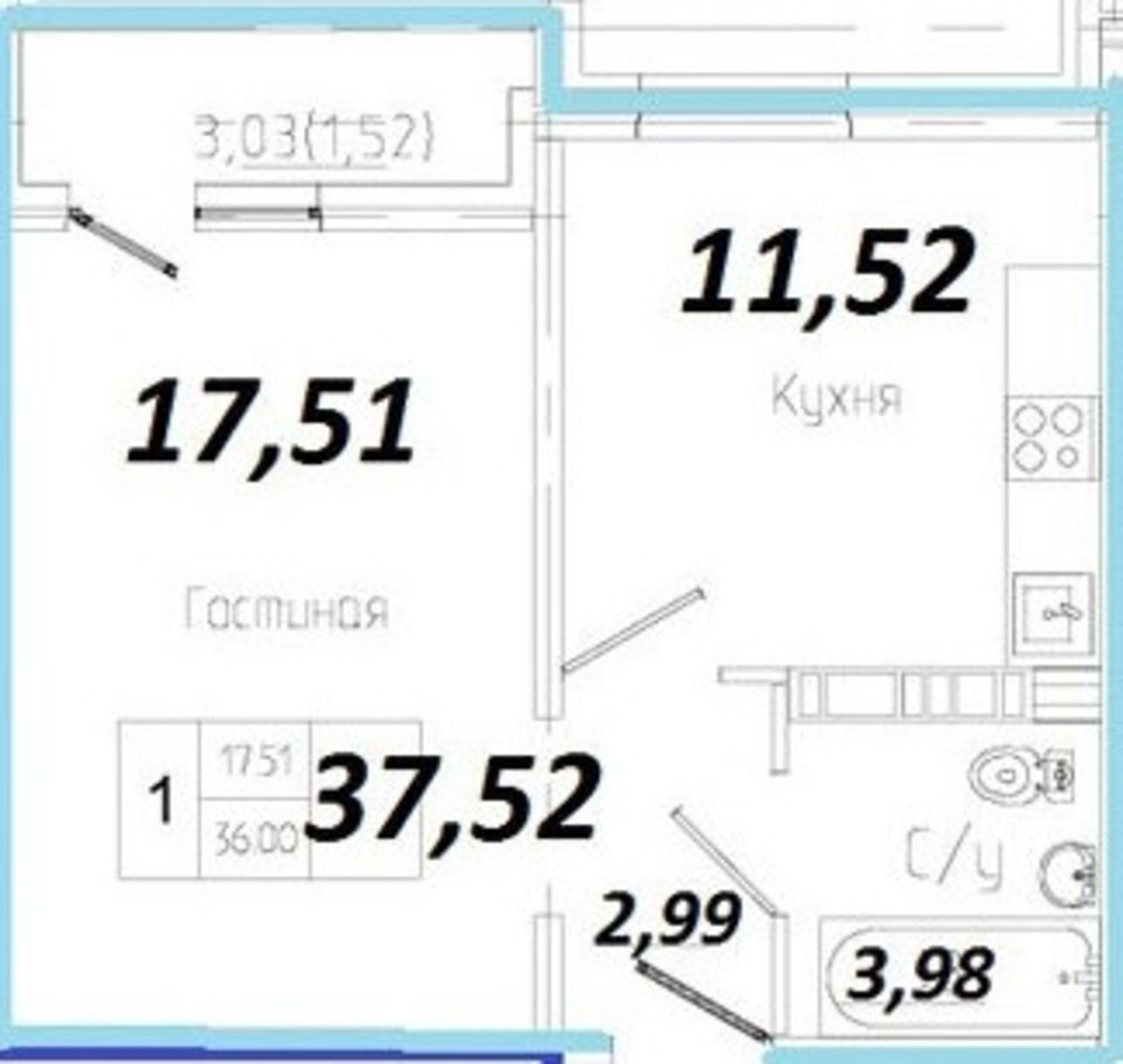 Купить квартиру за 3 130 000 рублей на улица Маргелова, 5