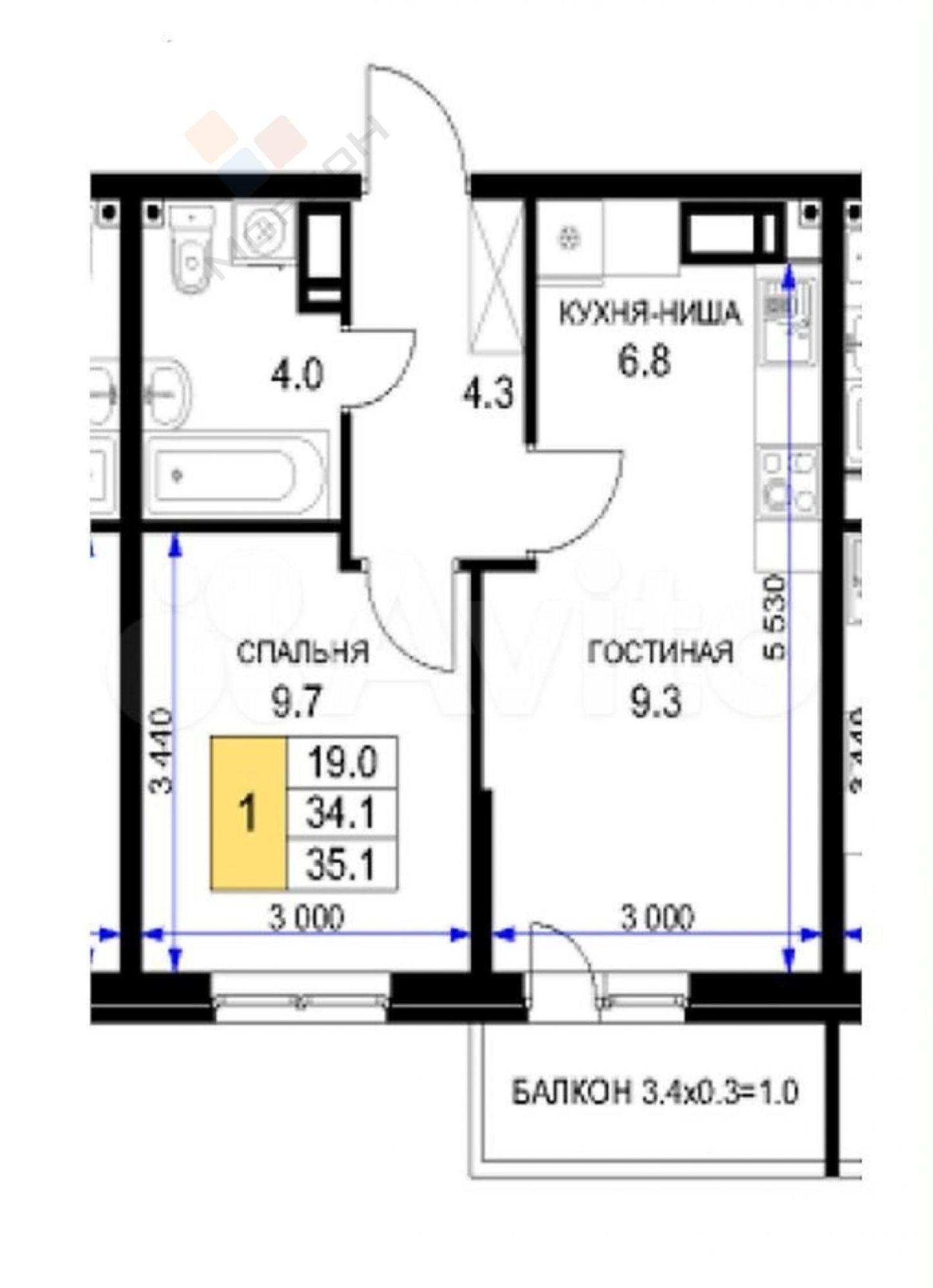 Купить квартиру за 3 550 000 рублей на Героя Ростовского ул, 8/к7