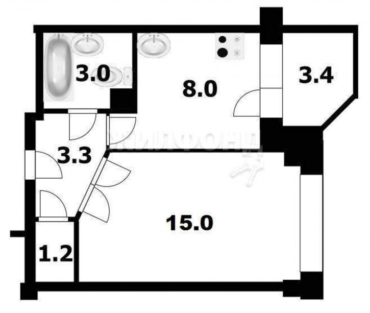 1-комн квартира В.Высоцкого улица, д.53