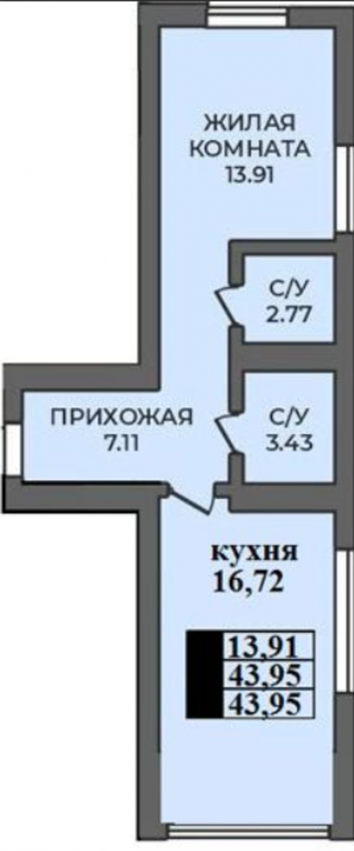 2-комн квартира в новом доме улица Ильи Глазунова, 6