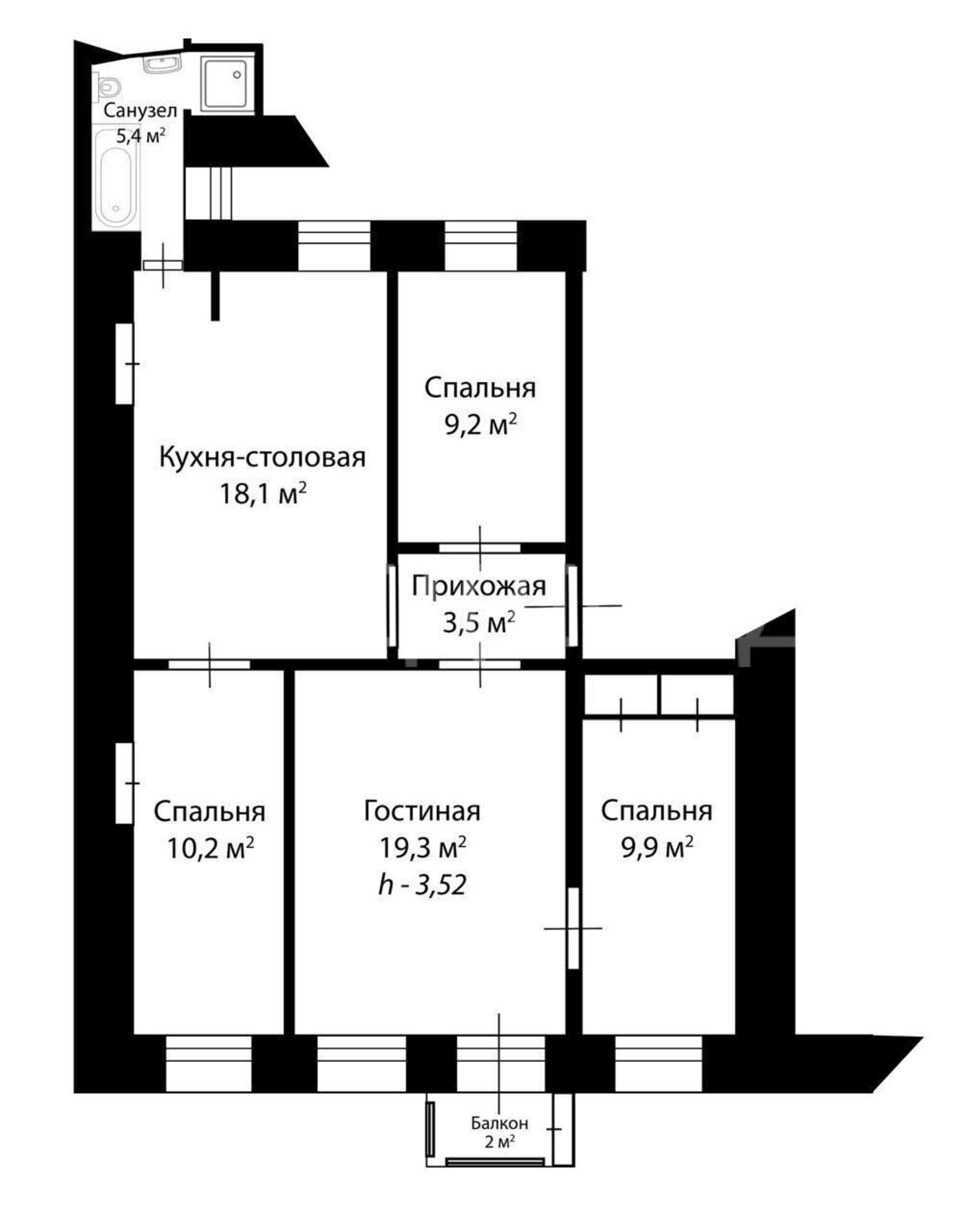 Купить квартиру за 8 500 000 рублей на Тургеневская улица, 5