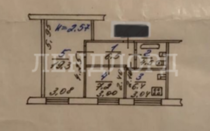 2-комн квартира улица Андрея Сладкова, 87