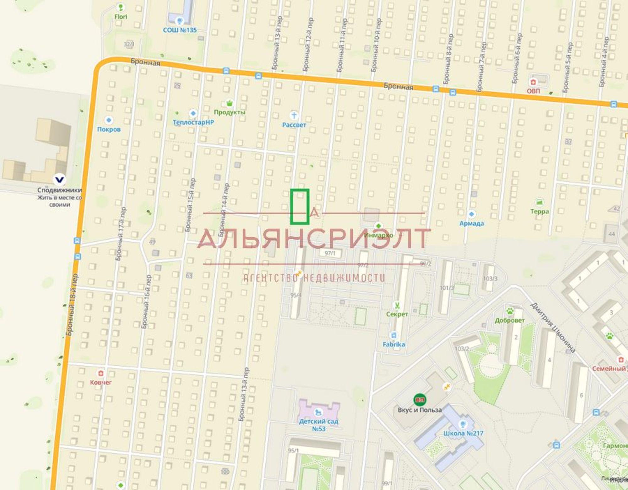 Купить землю, земельный участок за 24 000 000 рублей на пер. Бронный 11-й