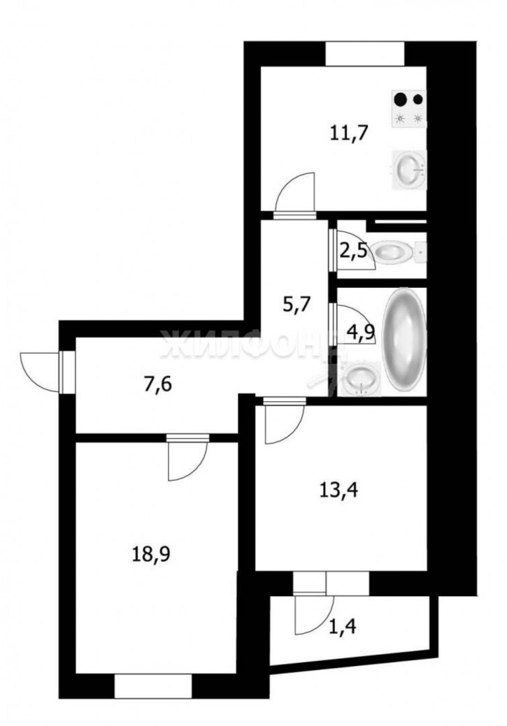 2-комн квартира Семьи Шамшиных, 30