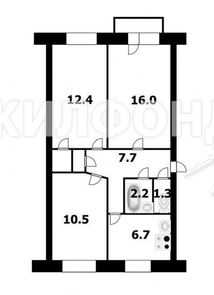 3-комн квартира Гусинобродское шоссе, 19/1