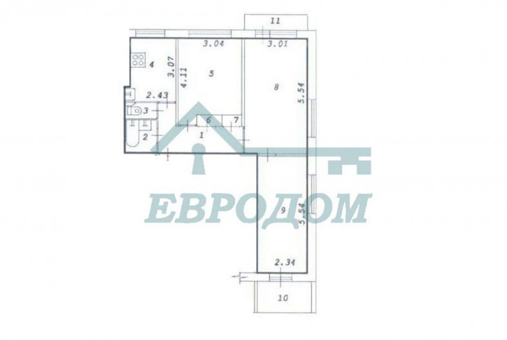 3-комн квартира ул. Кошурникова,12