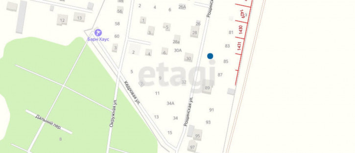 Земельный участок ТСН Первомайский парк,Рощинская 85