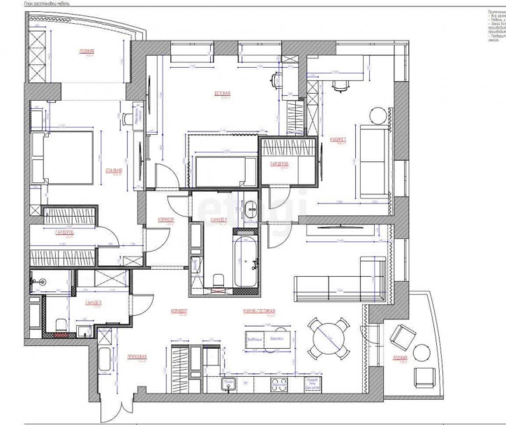 3-комн квартира Мельникайте, 30/1