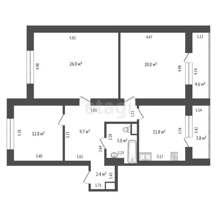 3-комн квартира Свердлова, 35