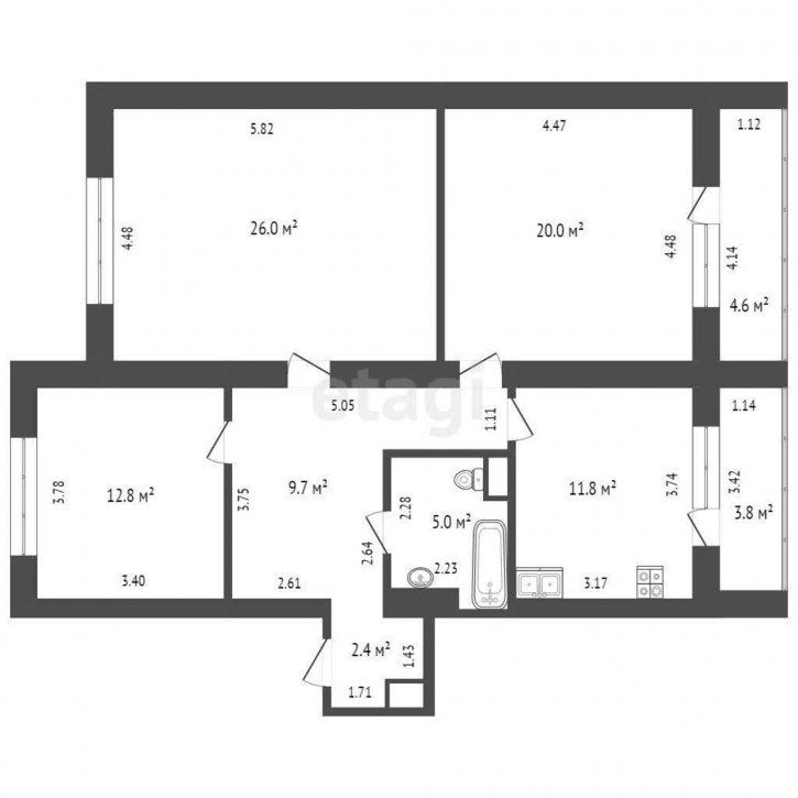 3-комн квартира Свердлова, 35