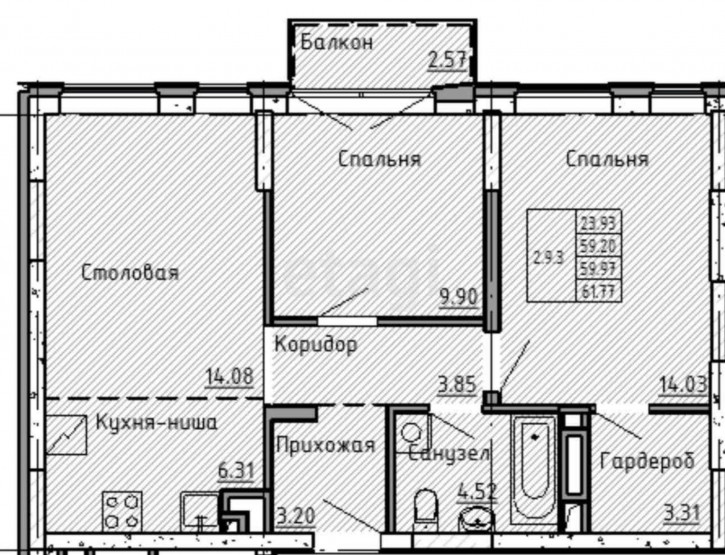 2-комн квартира в новом доме Газовиков, 38/2