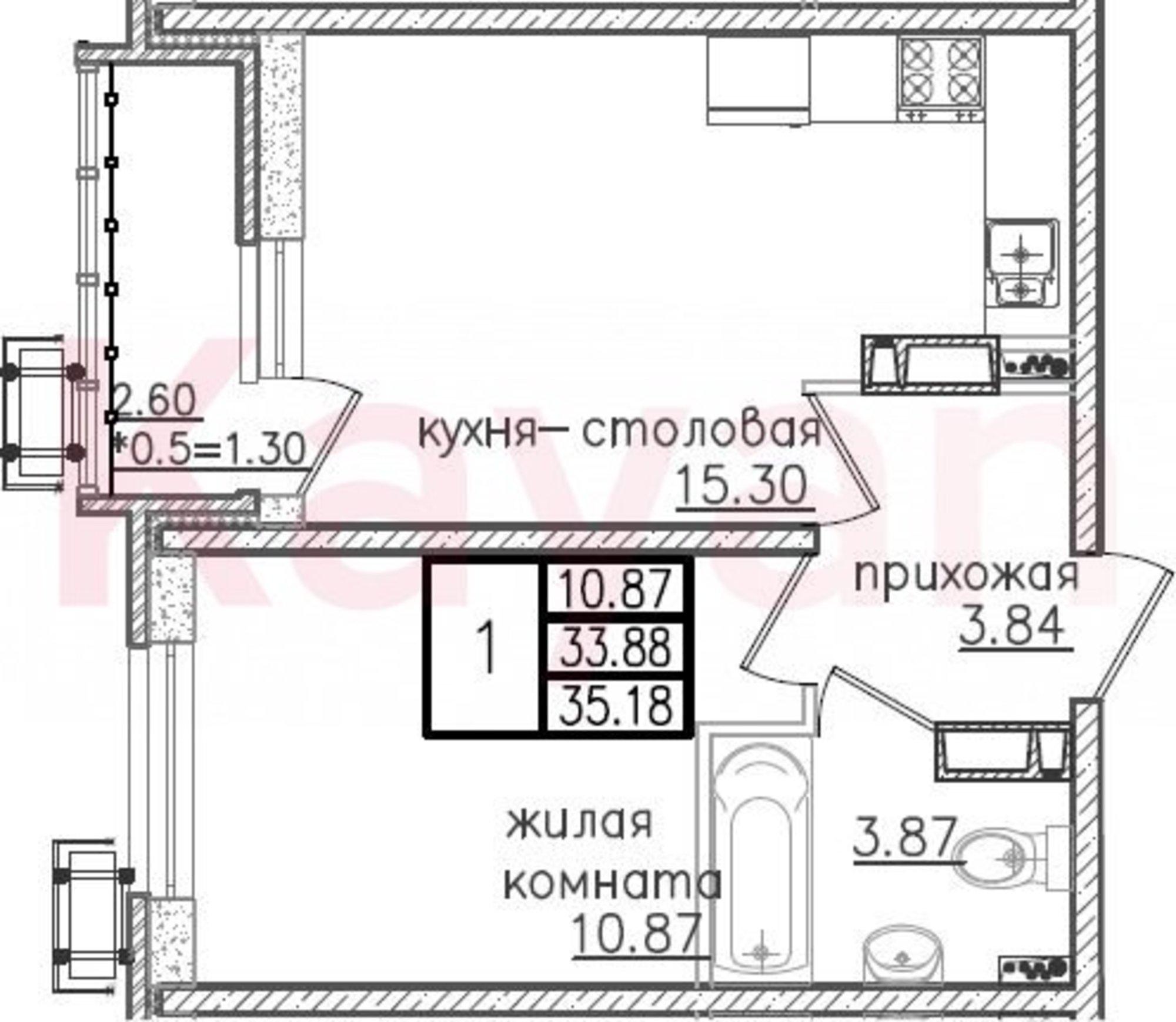 Купить квартиру за 5 744 890 рублей на ул Уральская