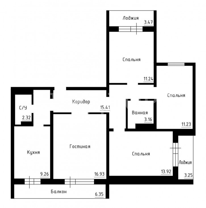 4-комн квартира Грибоедовский переулок, 4