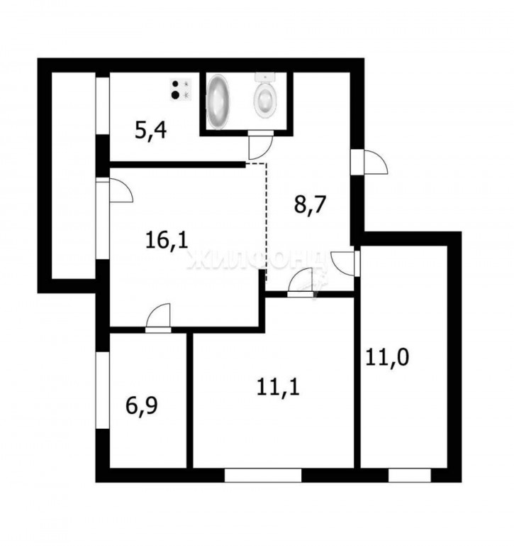 4-комн квартира Учительская улица, д.24
