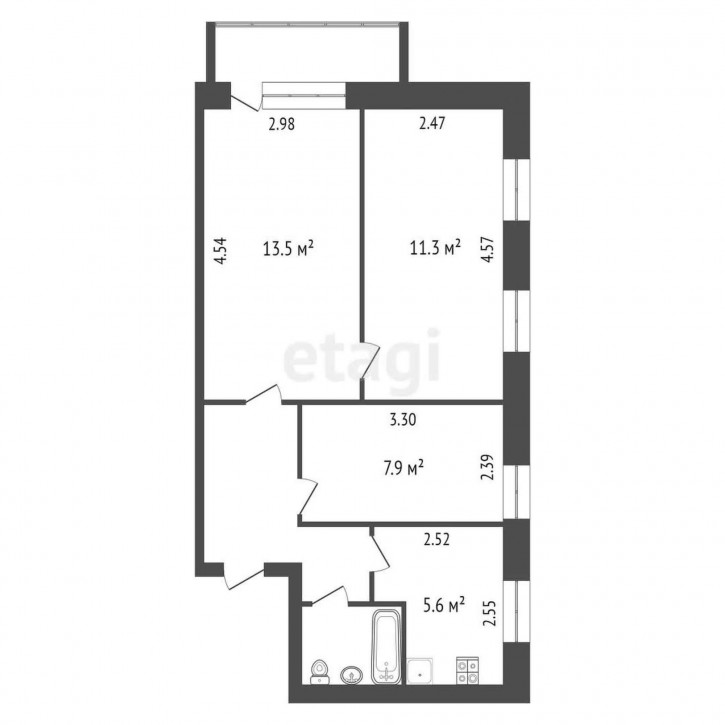 3-комн квартира Беляева, 15