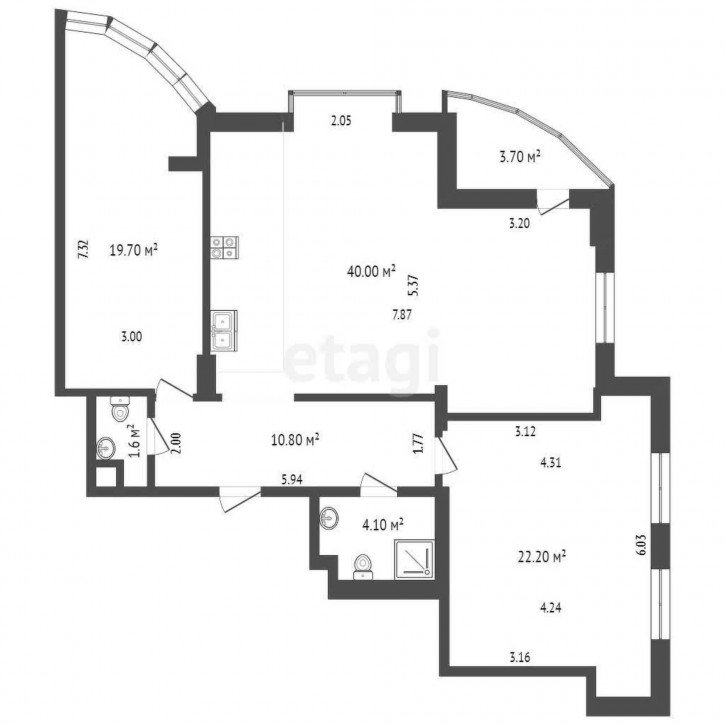 2-комн квартира Максима Горького, 68