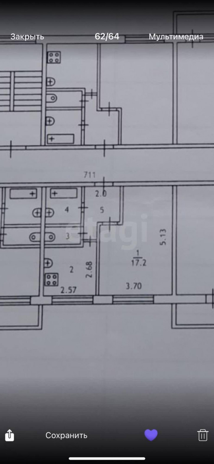 1-комн квартира Самарцева, 19в