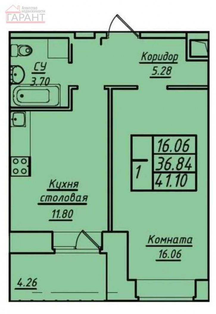 1-комн квартира в новом доме Стара Загора улица, 249а